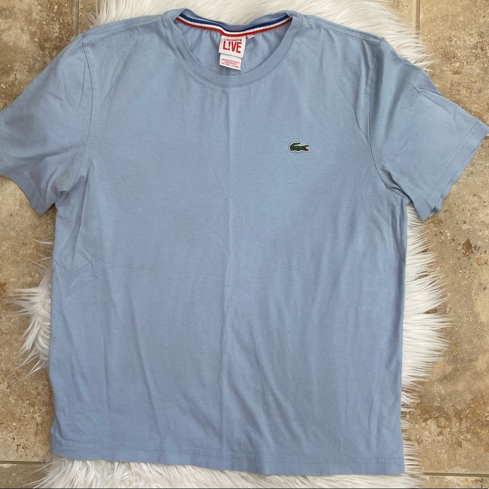 Lacoste Light Blue Tee Size 6